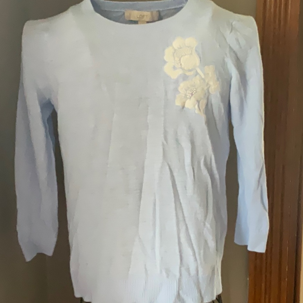 LOFT Pastel Blue Crewneck Sweater Sz. XS